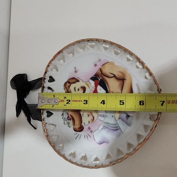 Vintage  Norcrest Japan  Happy  Anniversary  decorative wall plate - Picture 8 of 14
